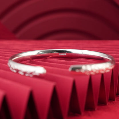 New Chinese retro auspicious cloud sterling silver bracelet - jewelry - weilin.com