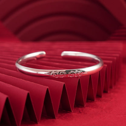 New Chinese retro auspicious cloud sterling silver bracelet - jewelry - weilin.com