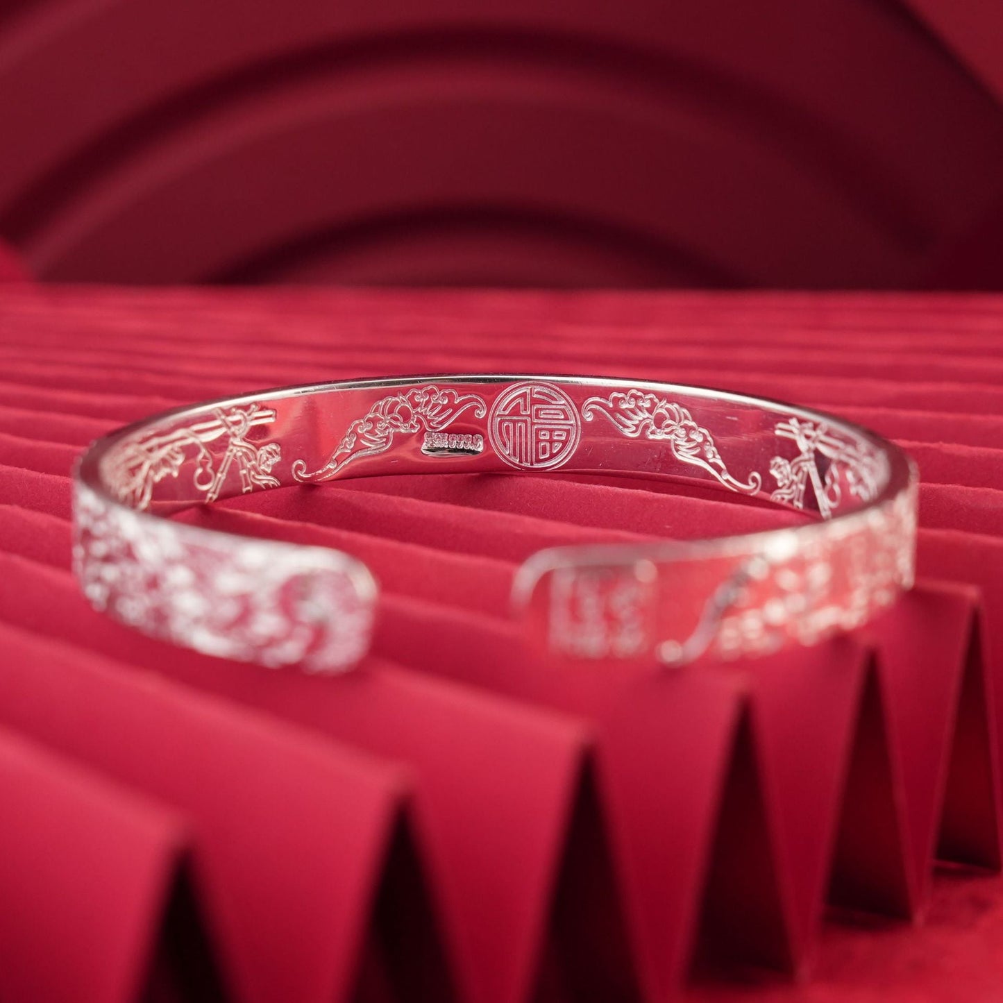 New Chinese style blessing sterling silver bracelet - jewelry - weilin.com