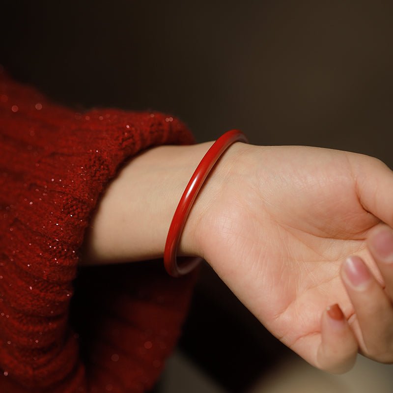 New Chinese style cinnabar purple gold sand emperor bracelet for women - jewelry - weilin.com
