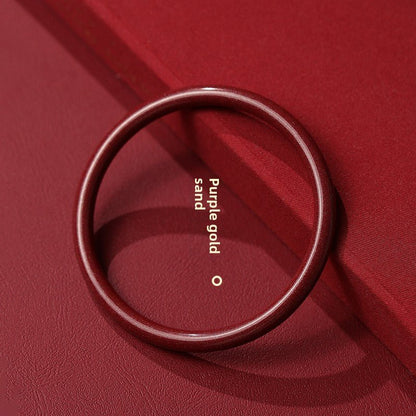 New Chinese style cinnabar purple gold sand emperor bracelet for women - jewelry - weilin.com