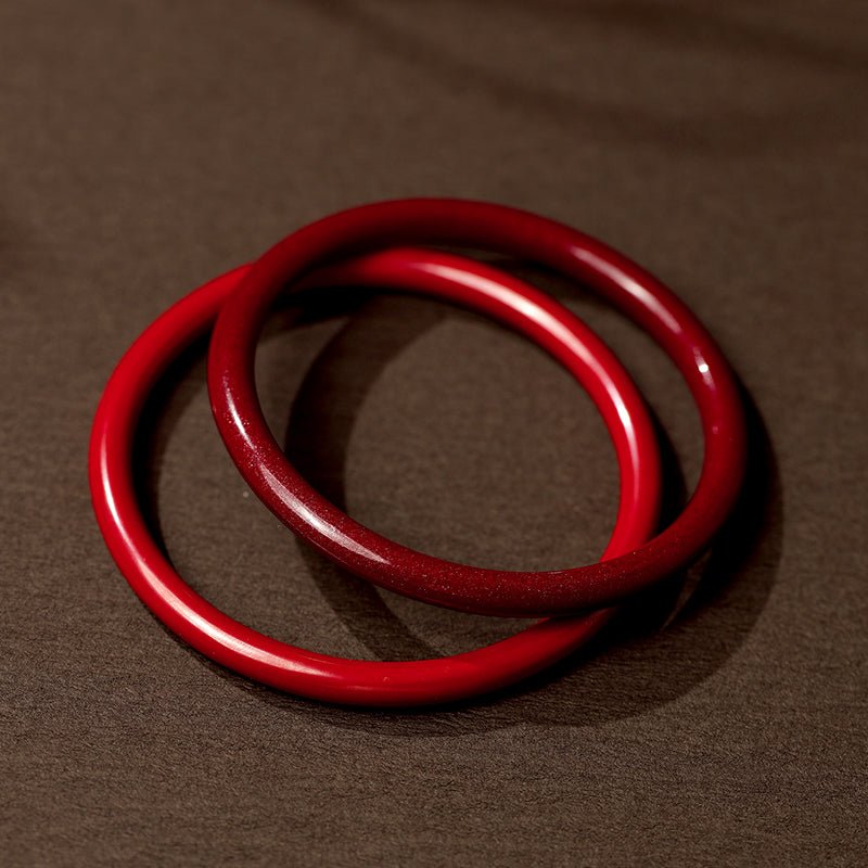 New Chinese style cinnabar purple gold sand emperor bracelet for women - jewelry - weilin.com