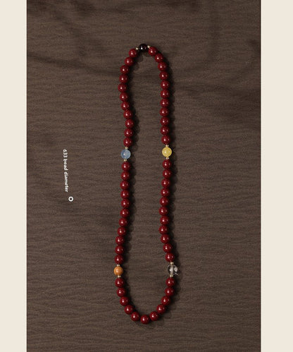 New Chinese style cinnabar purple gold sand five elements multi - treasure bracelet - jewelry - weilin.com