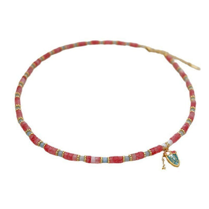 New Chinese style colorful flower handmade beaded necklace - jewelry - weilin.com