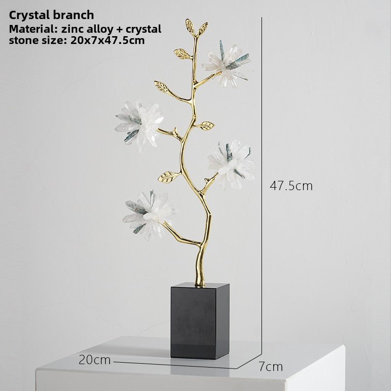 New Chinese style crystal flower branch decoration ornaments - jewelry - weilin.com