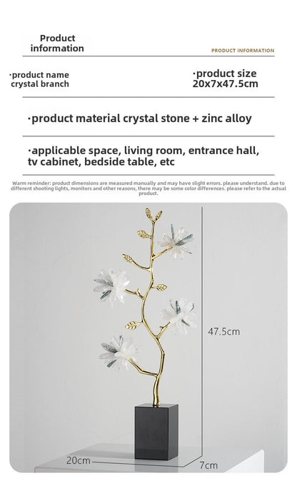 New Chinese style crystal flower branch decoration ornaments - jewelry - weilin.com