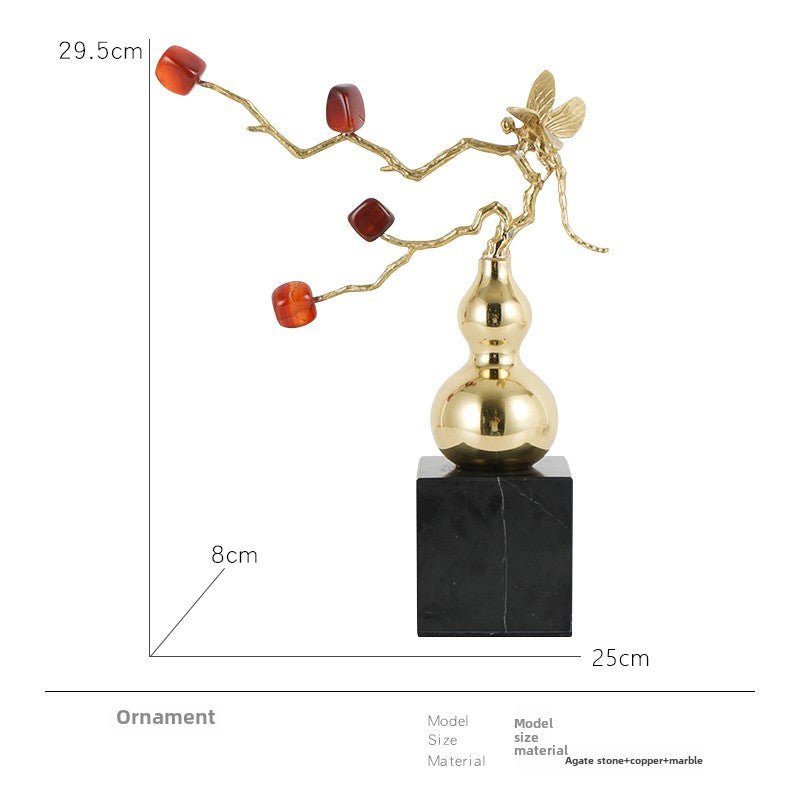 New Chinese style crystal fortune jade gourd decorative ornaments - jewelry - weilin.com