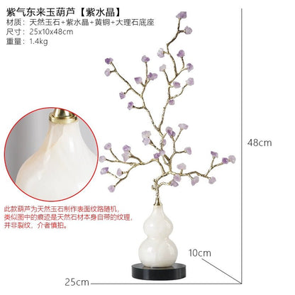 New Chinese style crystal fortune jade gourd decorative ornaments - jewelry - weilin.com