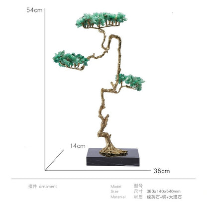 New Chinese style crystal fortune tree decoration ornaments - jewelry - weilin.com