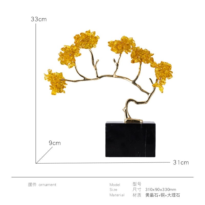 New Chinese style crystal fortune tree decoration ornaments - jewelry - weilin.com