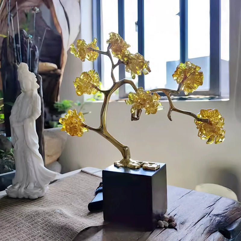 New Chinese style crystal fortune tree decoration ornaments - jewelry - weilin.com