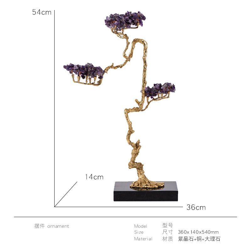 New Chinese style crystal fortune tree decoration ornaments - jewelry - weilin.com