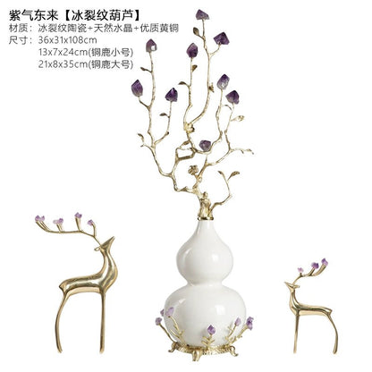 New Chinese style gourd natural amethyst stone ornaments - jewelry - weilin.com