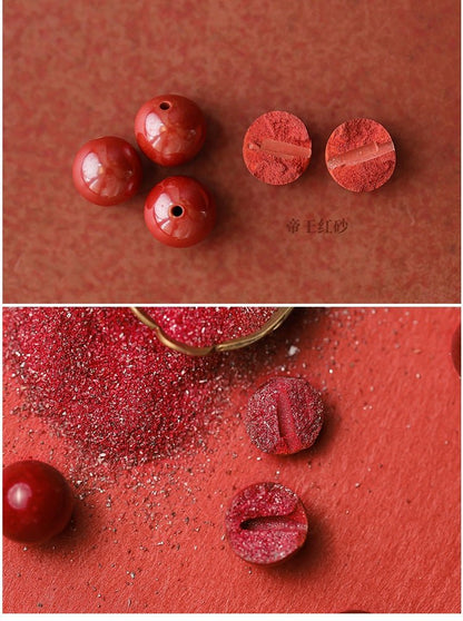 New Chinese style purple gold sand cinnabar emperor sand hand crystal bracelet for women - jewelry - weilin.com