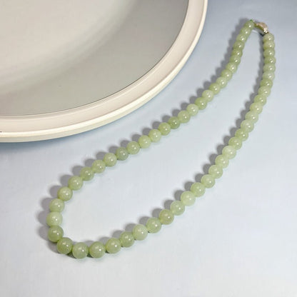 New Chinese style silver buckle and Hetian jade necklace - jewelry - weilin.com