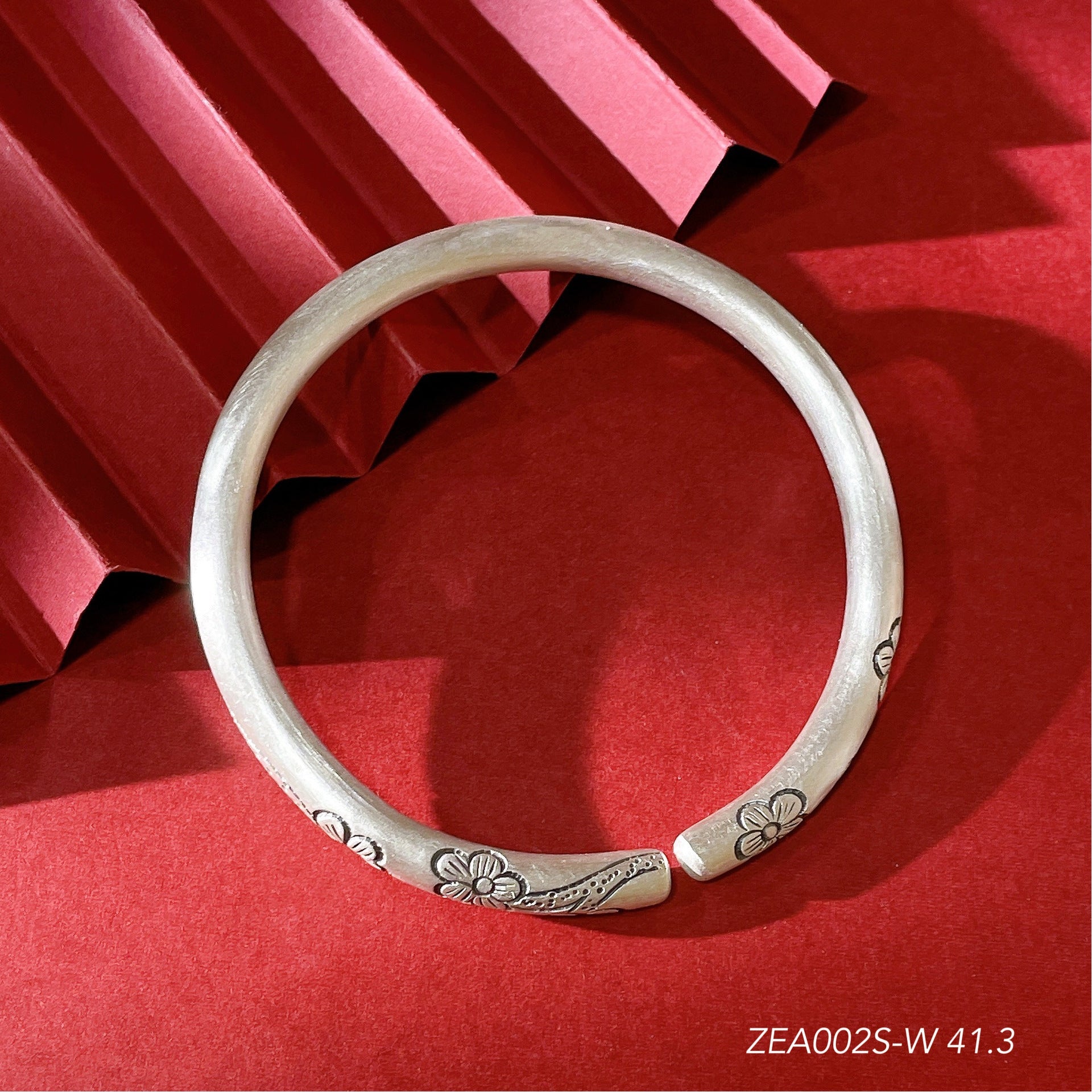 Niche design pattern sterling silver bracelet - jewelry - weilin.com