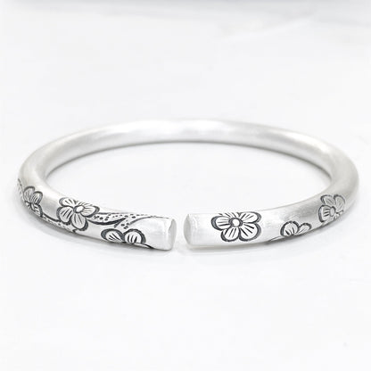 Niche design pattern sterling silver bracelet - jewelry - weilin.com