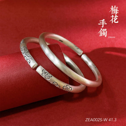 Niche design pattern sterling silver bracelet - jewelry - weilin.com
