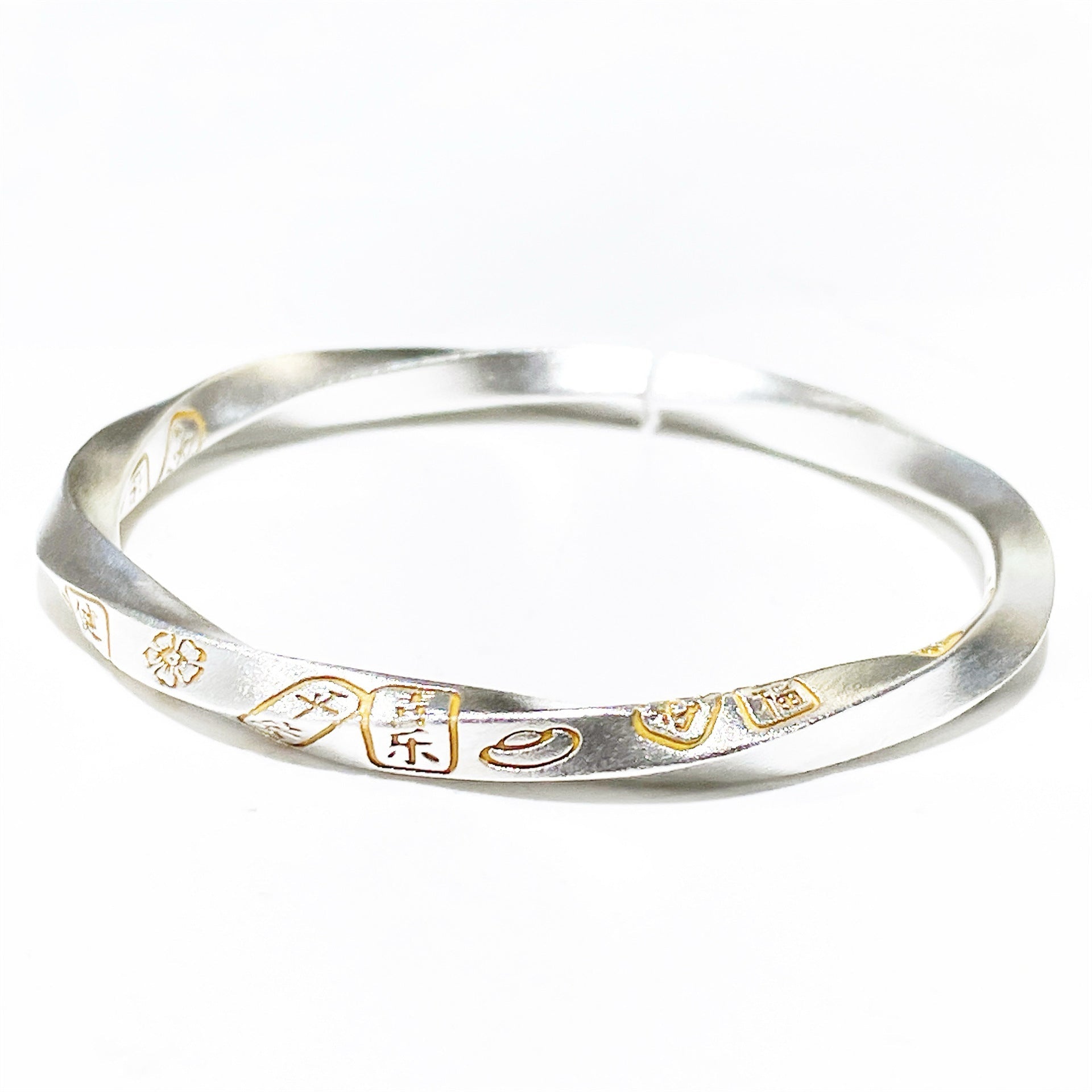 Niche design peace and joy sterling silver bracelet - jewelry - weilin.com