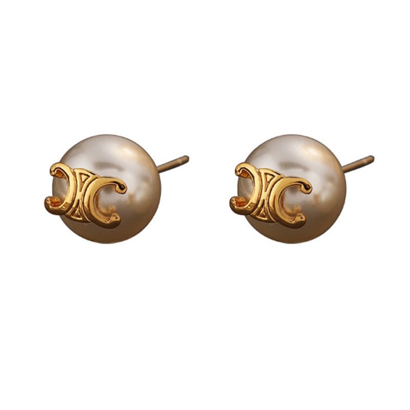 Noble and elegant retro Arc de Triomphe pearl earrings - jewelry - weilin.com