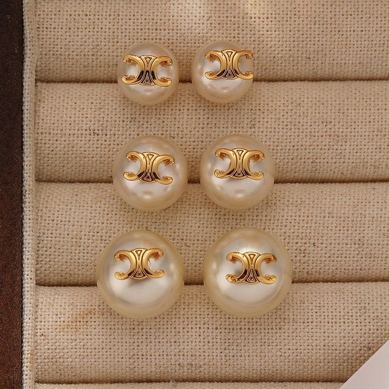 Noble and elegant retro Arc de Triomphe pearl earrings - jewelry - weilin.com