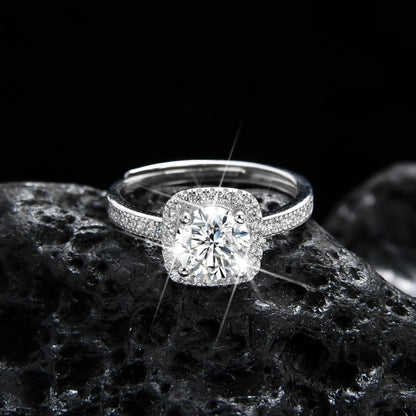 Noble Princess Square Zirconia Ring - jewelry - weilin.com