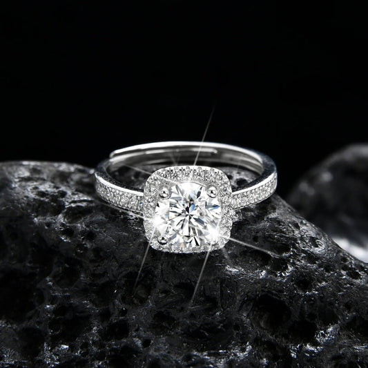 Noble Princess Square Zirconia Ring - jewelry - weilin.com