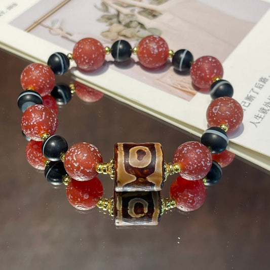 Old agate dzi bracelet - jewelry - weilin.com