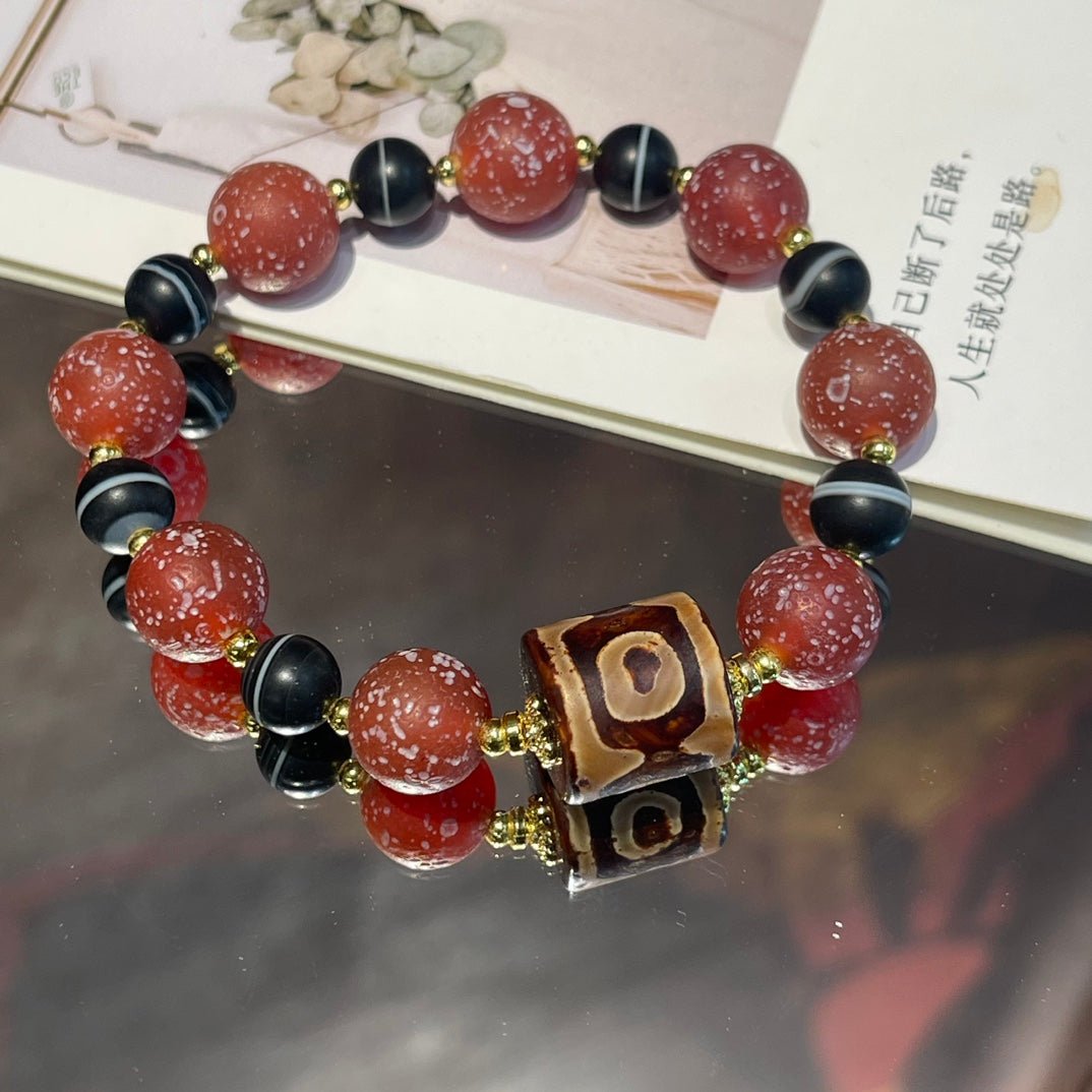 Old agate dzi bracelet - jewelry - weilin.com