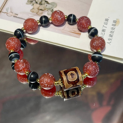 Old agate dzi bracelet - jewelry - weilin.com