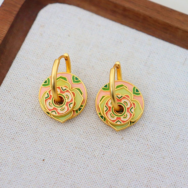 Oriental ancient style exquisite ethnic style earrings - jewelry - weilin.com