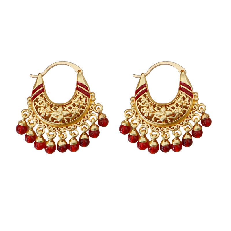 Oriental antique exquisite tassel earrings - jewelry - weilin.com