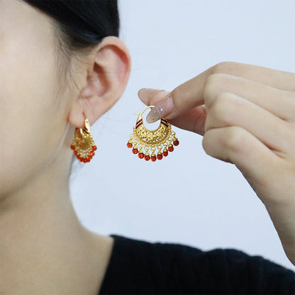 Oriental antique exquisite tassel earrings - jewelry - weilin.com