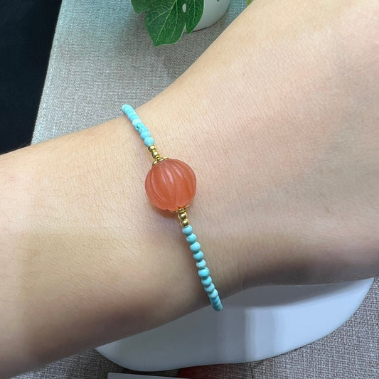Original turquoise South Red Lotus Bracelet - jewelry - weilin.com