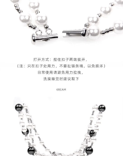 Pearl cross pendant hip hop chain; - jewelry - weilin.com