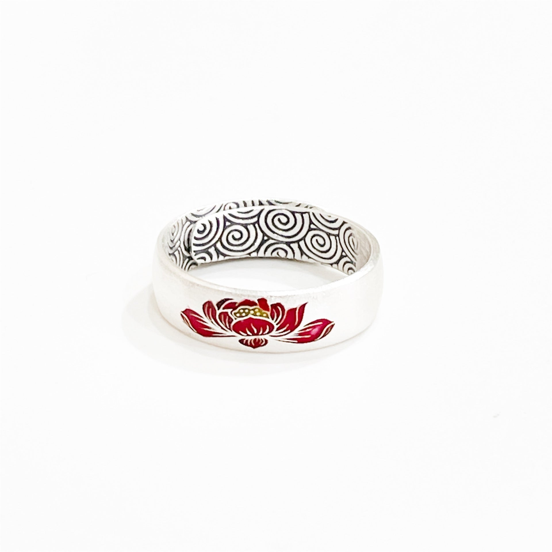 Peony sterling silver ring for men and women - jewelry - weilin.com