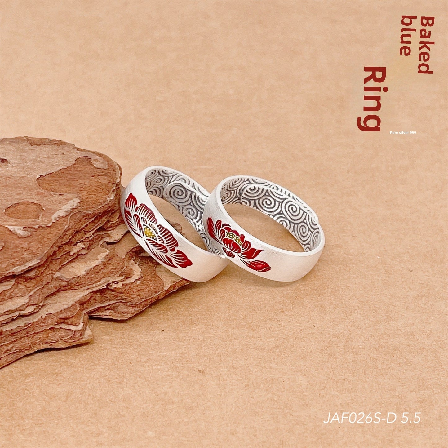 Peony sterling silver ring for men and women - jewelry - weilin.com