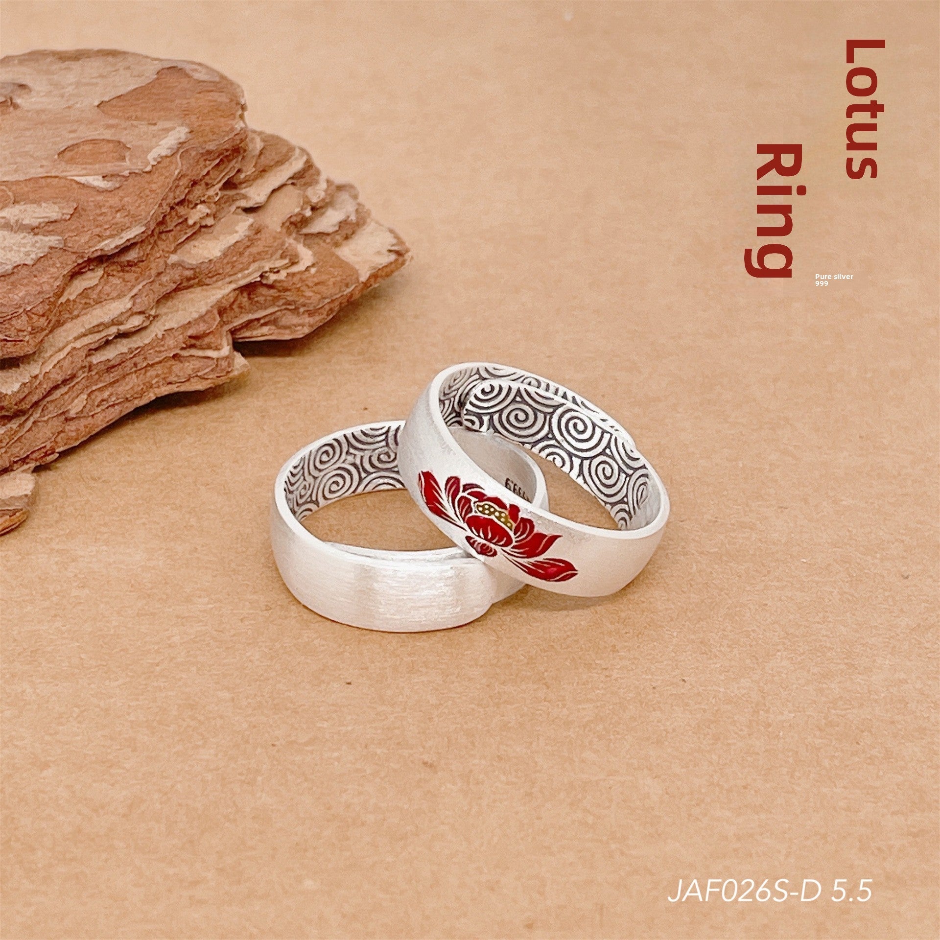 Peony sterling silver ring for men and women - jewelry - weilin.com
