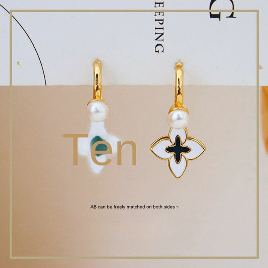 Personalized multi - wear four - leaf clover earrings - jewelry - weilin.com