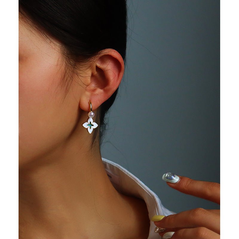 Personalized multi - wear four - leaf clover earrings - jewelry - weilin.com