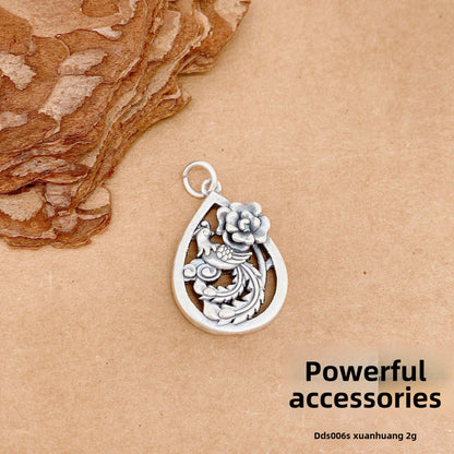 Personalized three - dimensional sterling silver pendant accessories - jewelry - weilin.com