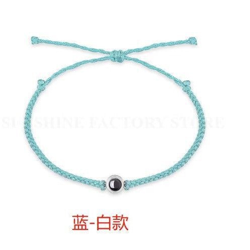Photo language projection woven bracelet - jewelry - weilin.com