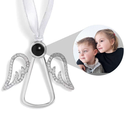 Photo Projection Angel Wings Necklace - jewelry - weilin.com