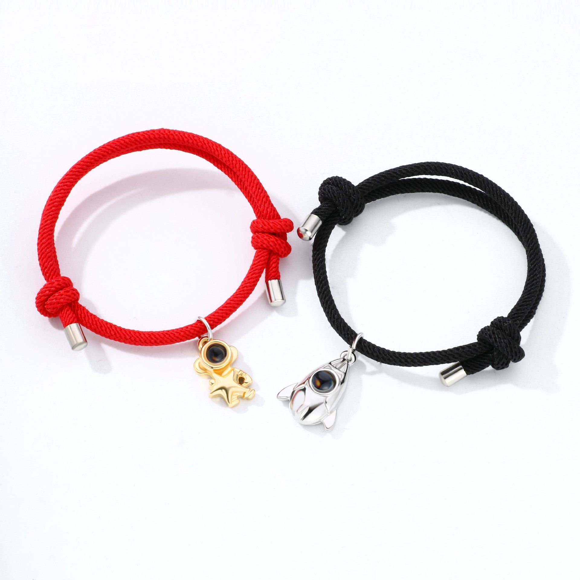 Photo projection astronaut couple bracelet - jewelry - weilin.com