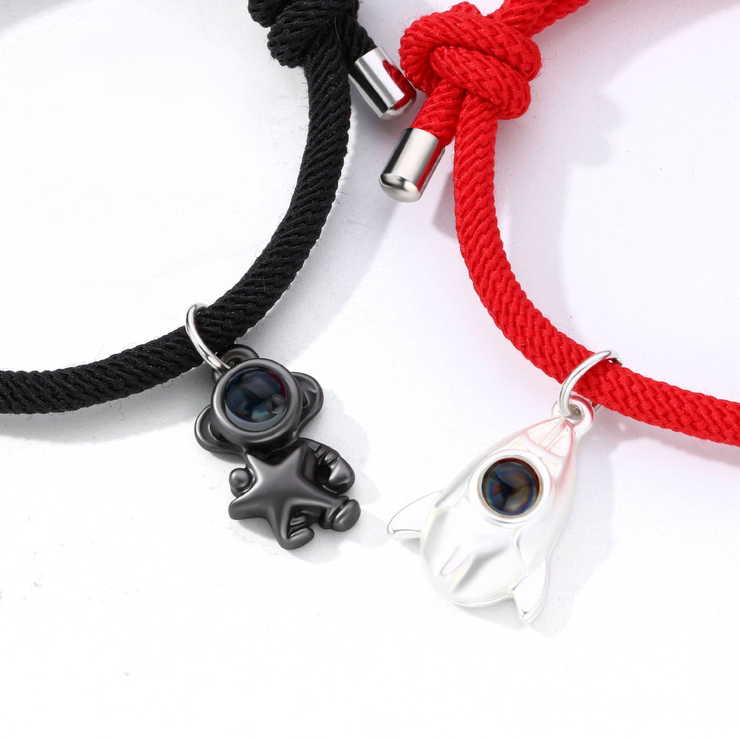 Photo projection astronaut couple bracelet - jewelry - weilin.com