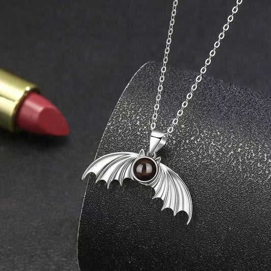 Photo Projection Bat Necklace - jewelry - weilin.com