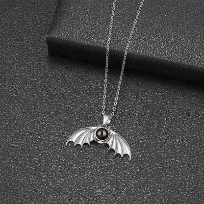 Photo Projection Bat Necklace - jewelry - weilin.com