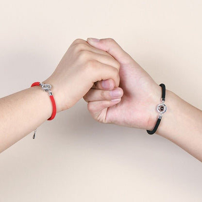 Photo Projection Braided Circle Bracelet - jewelry - weilin.com