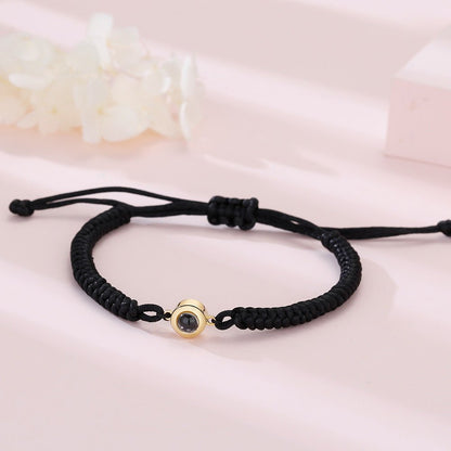 Photo projection colorful couple braided bracelet - jewelry - weilin.com