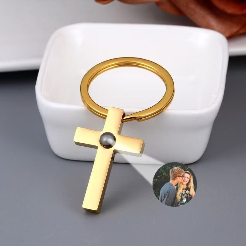 Photo Projection Cross Necklace - jewelry - weilin.com